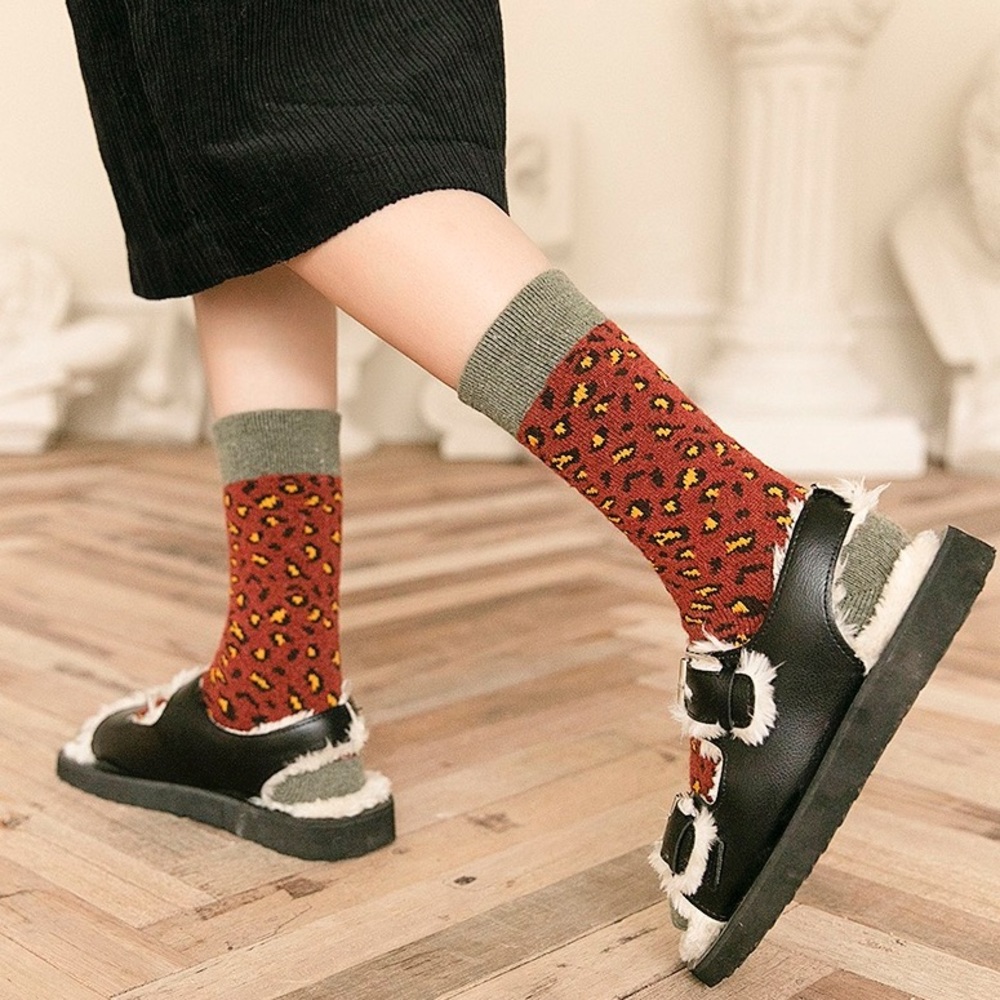 Women’s Leopard Wool Socks